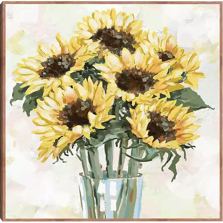 Canvas Art-Kirklands Home Sunny Sunflowers Framed Canvas Art Print