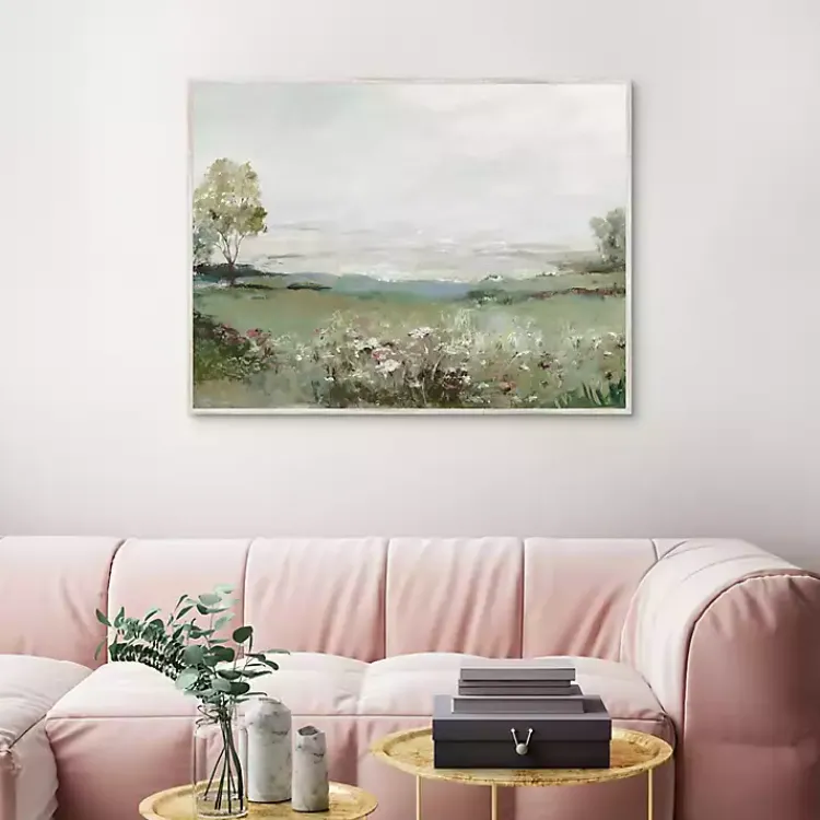 Canvas Art-Kirklands Home Green Prairie Field Framed Canvas Art Print