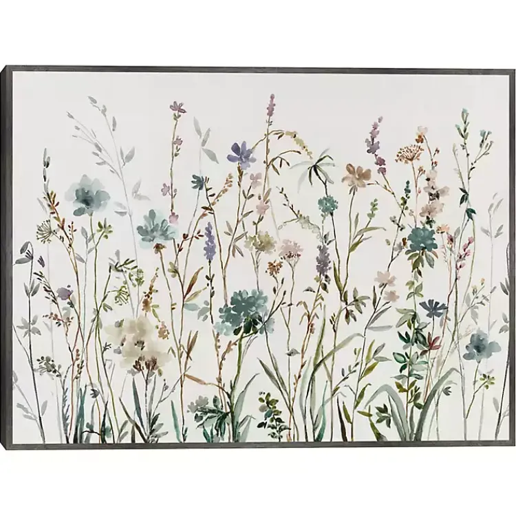 Canvas Art-Kirklands Home Little Blue Flowers Framed Canvas Art Print
