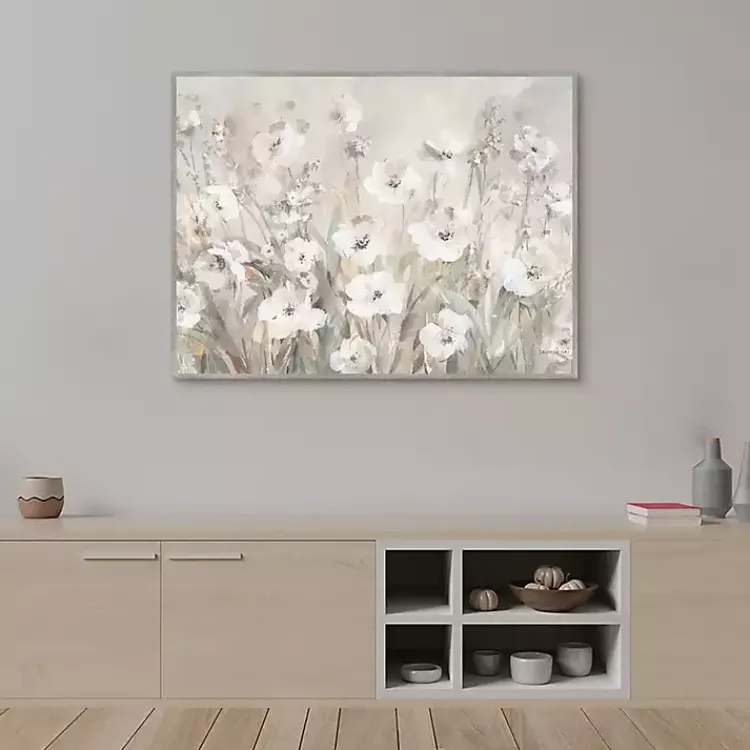 Canvas Art-Kirklands Home Shades of White Summer Framed Canvas Art Print