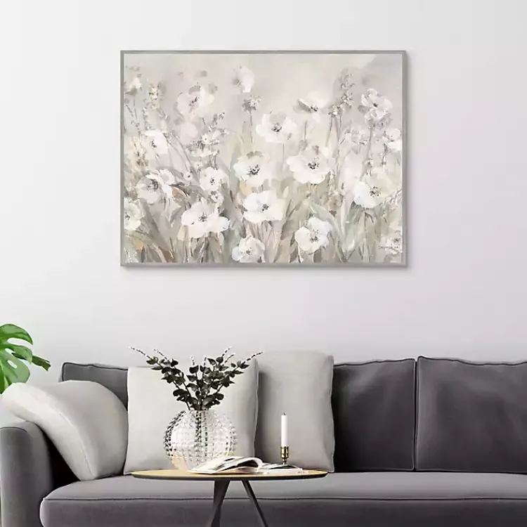 Canvas Art-Kirklands Home Shades of White Summer Framed Canvas Art Print
