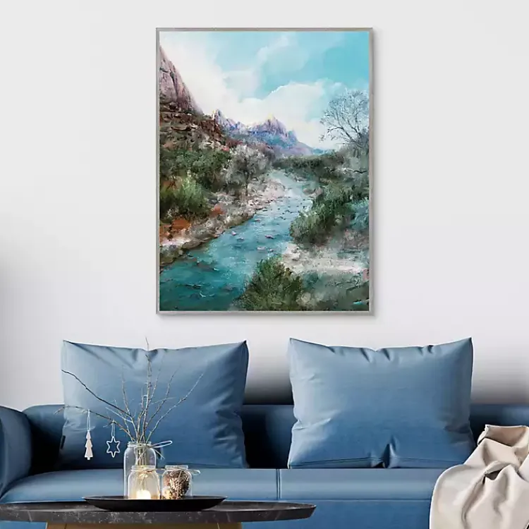 Canvas Art-Kirklands Home Desert Blues Framed Canvas Art Print