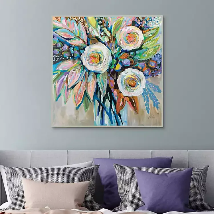 Canvas Art-Kirklands Home Curious Bouquet Framed Canvas Art Print