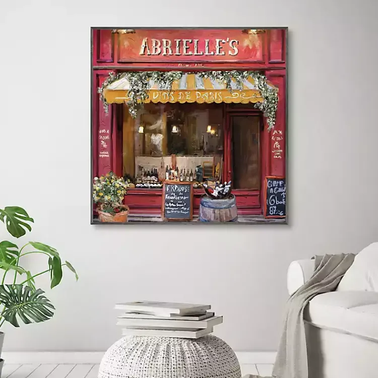 Canvas Art-Kirklands Home Vins De Paris Framed Canvas Art Print Red