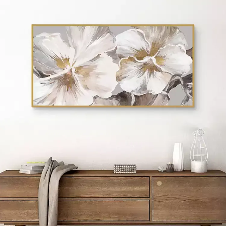 Canvas Art-Kirklands Home Nostalgic Neutral Framed Canvas Art Print White