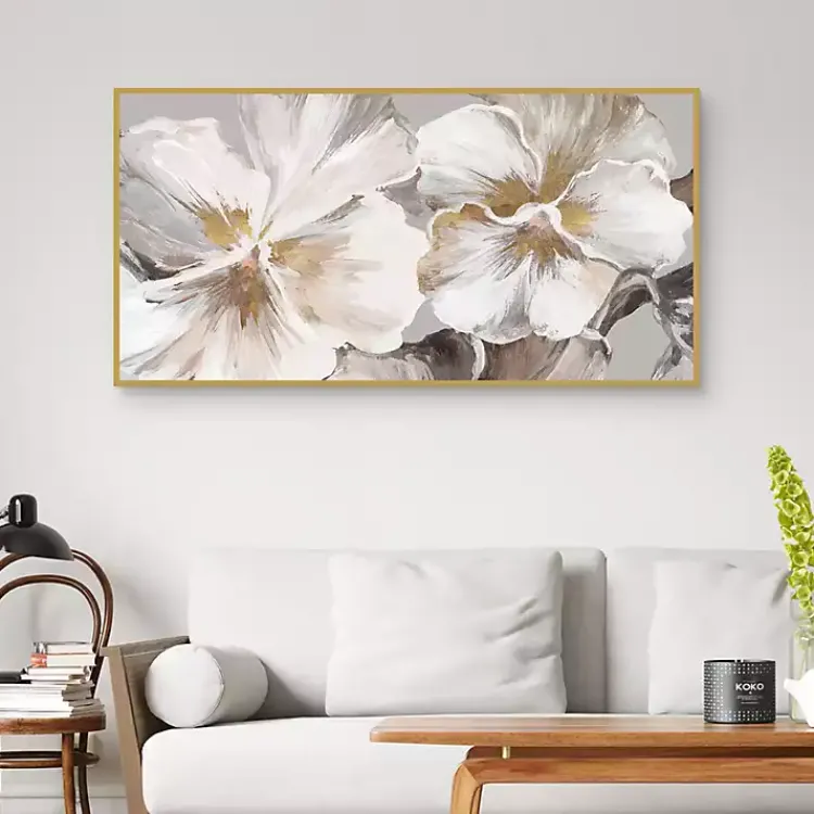 Canvas Art-Kirklands Home Nostalgic Neutral Framed Canvas Art Print White