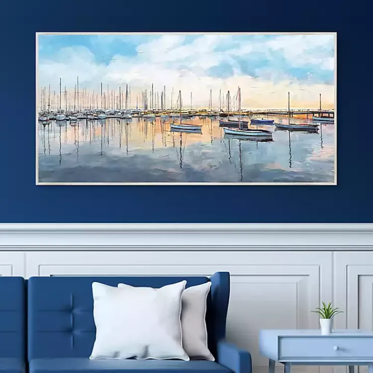 Canvas Art-Kirklands Home Tranquil Harbor Framed Canvas Art Print