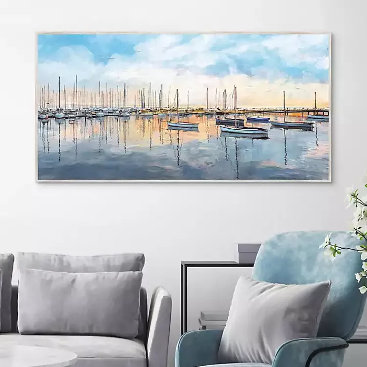 Canvas Art-Kirklands Home Tranquil Harbor Framed Canvas Art Print