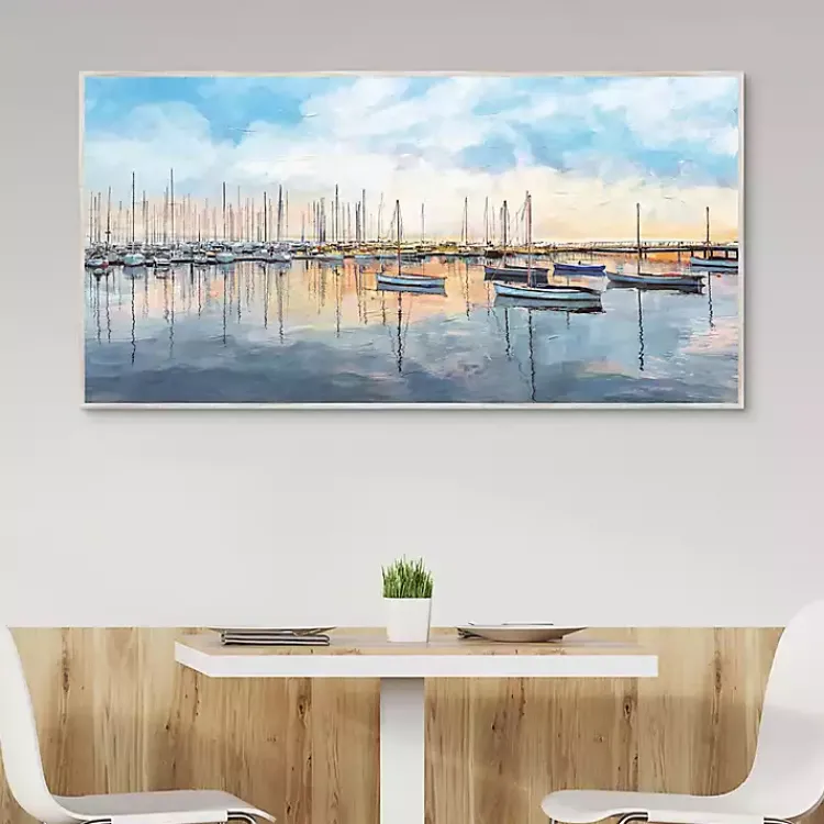 Canvas Art-Kirklands Home Tranquil Harbor Framed Canvas Art Print