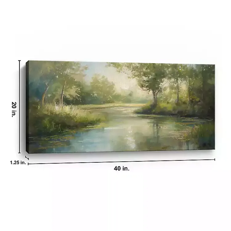 Canvas Art-Kirklands Home Peaceful Currents Canvas Art Print Green