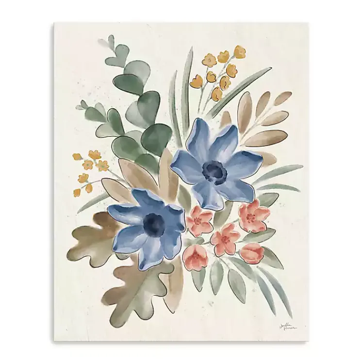Canvas Art-Kirklands Home Blue Botanical Blend Canvas Art Print