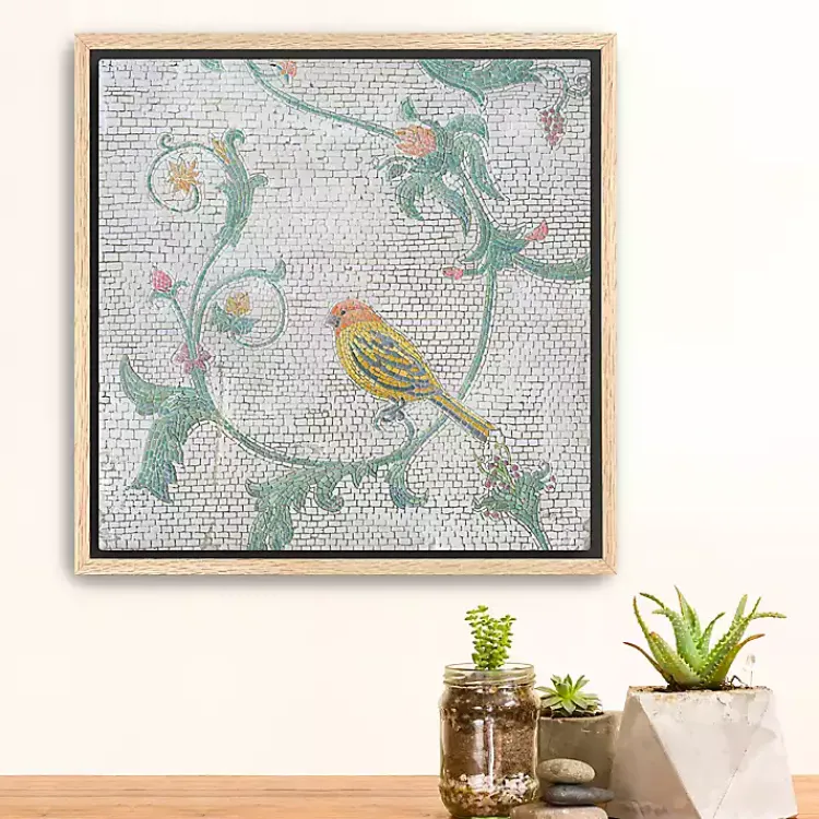 Canvas Art-Kirklands Home Mosaic Bird I Framed Canvas Art Print