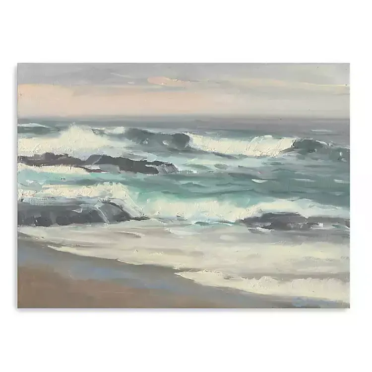 Canvas Art-Kirklands Home Waves Crashing Canvas Art Print Blue