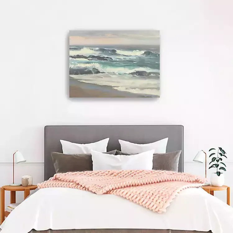 Canvas Art-Kirklands Home Waves Crashing Canvas Art Print Blue