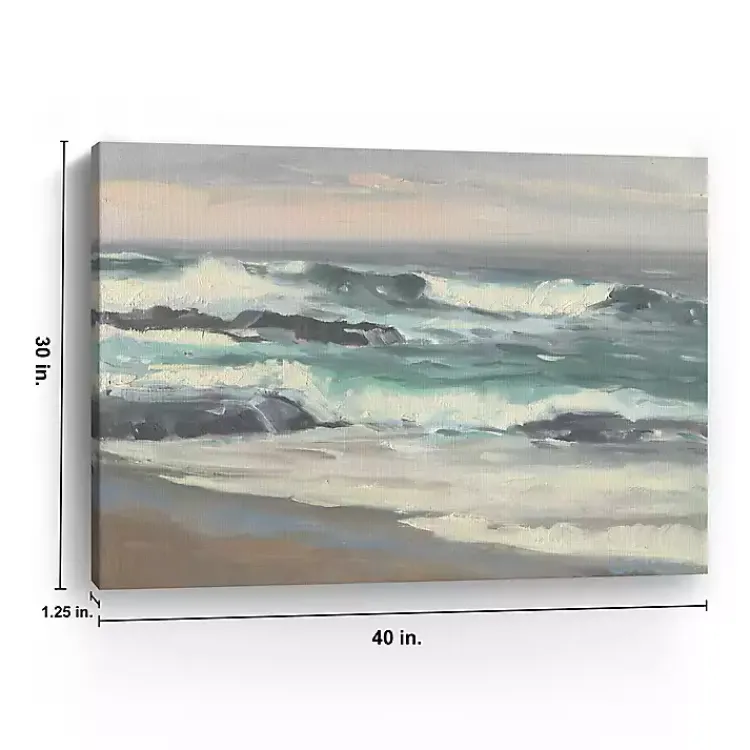 Canvas Art-Kirklands Home Waves Crashing Canvas Art Print Blue