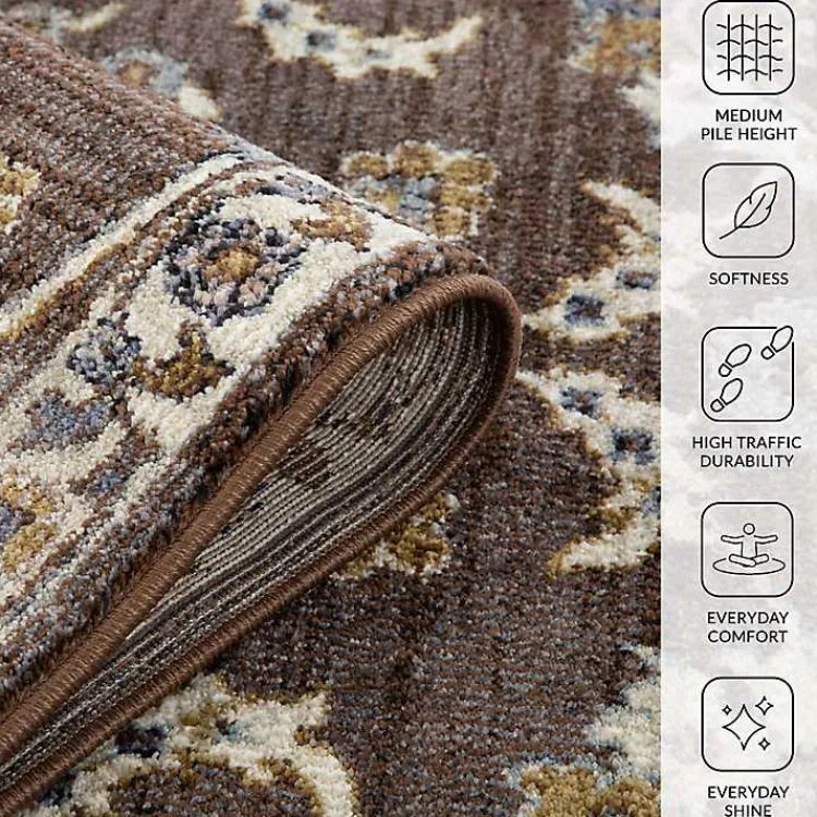 Area Rugs-Kirklands Home Jordan Bea Runner, 2x10 Brown