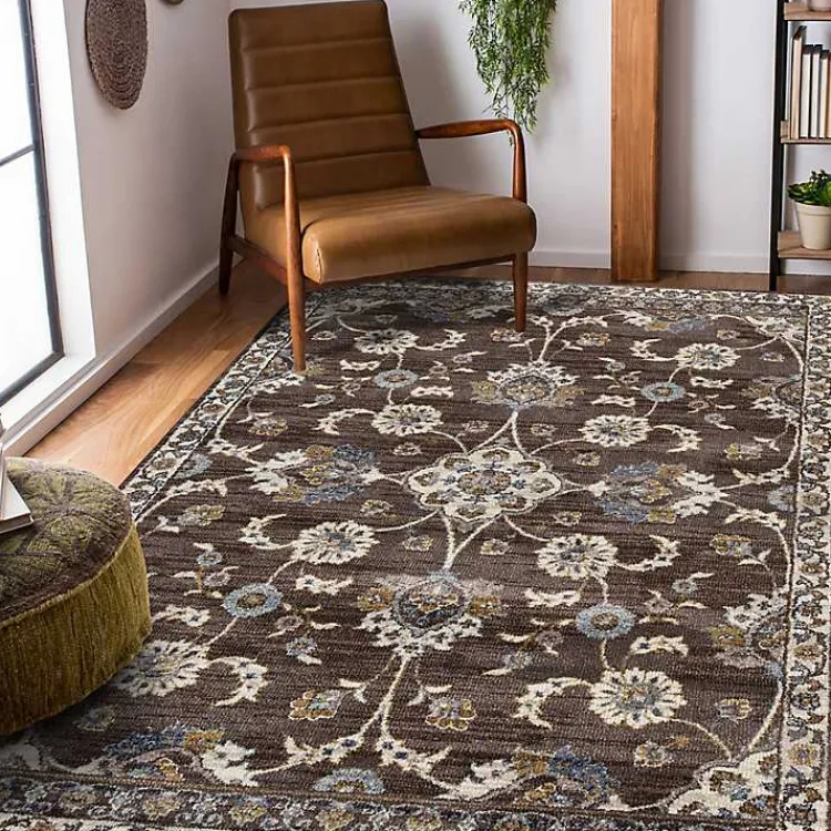 Area Rugs-Kirklands Home Jordan Bea Area Rug, 7x10 Brown