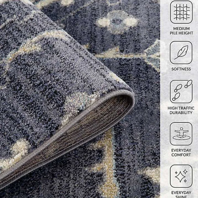 Area Rugs-Kirklands Home Jordan Eva Medallion Area Rug, 6x9 Purple