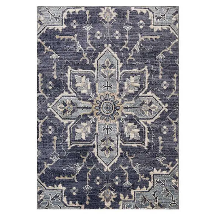 Area Rugs-Kirklands Home Jordan Eva Medallion Area Rug, 7x10 Purple
