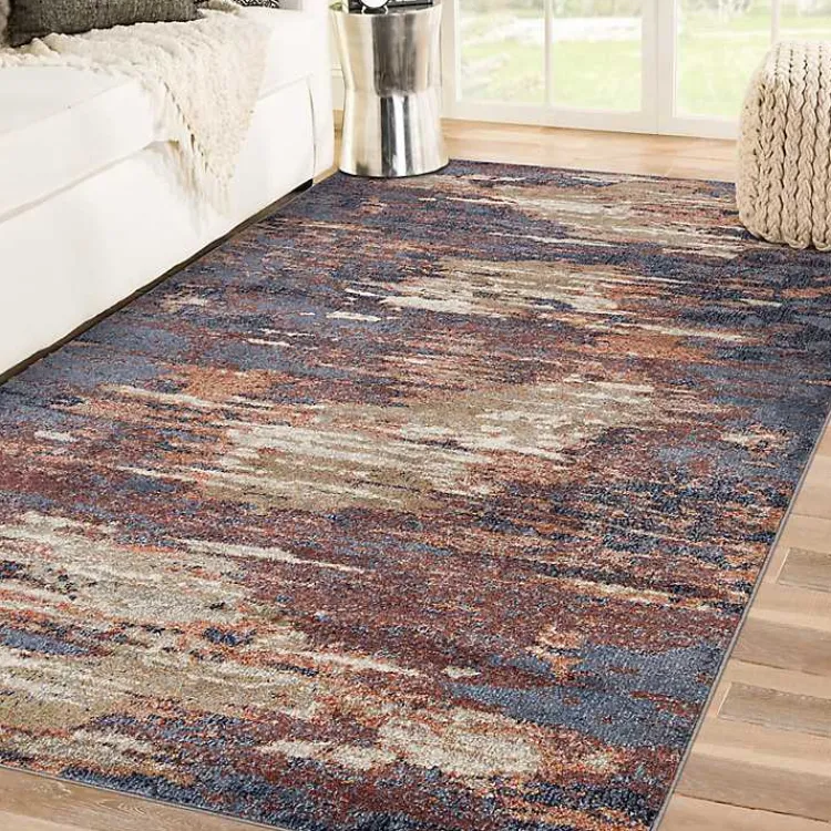 Area Rugs-Kirklands Home Jordan Delia Rust Area Rug, 7x10 Multi