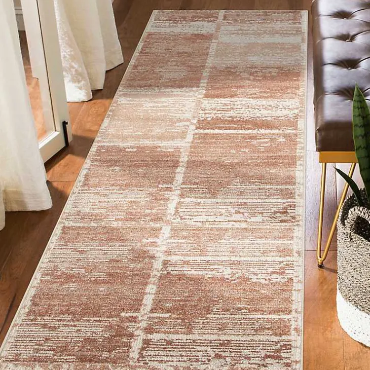 Area Rugs-Kirklands Home Jordan Aly Sand Modern Runner, 2x10 Red