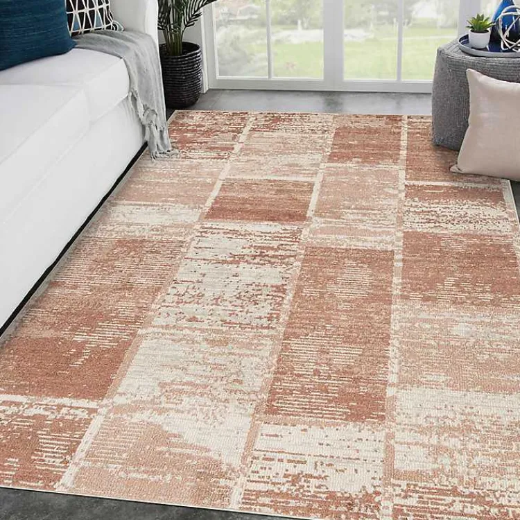 Area Rugs-Kirklands Home Jordan Aly Sand Modern Area Rug, 6x9 Red