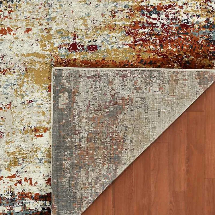 Area Rugs-Kirklands Home Bastia Ivory Orange Area Rug, 7x9 Multi