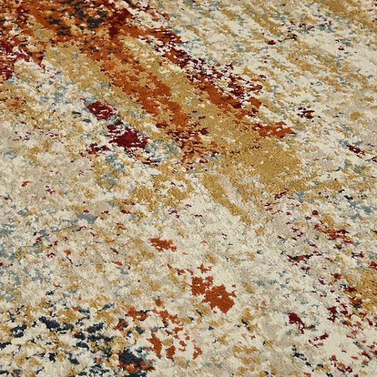 Area Rugs-Kirklands Home Bastia Ivory Orange Area Rug, 7x9 Multi