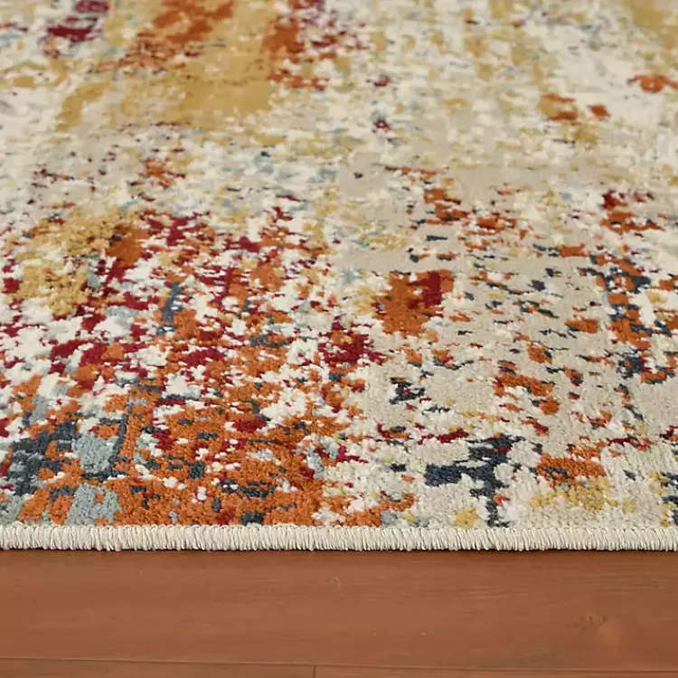 Area Rugs-Kirklands Home Bastia Ivory Orange Area Rug, 7x9 Multi