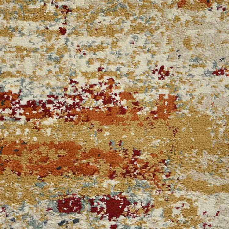 Area Rugs-Kirklands Home Bastia Ivory Orange Area Rug, 7x9 Multi