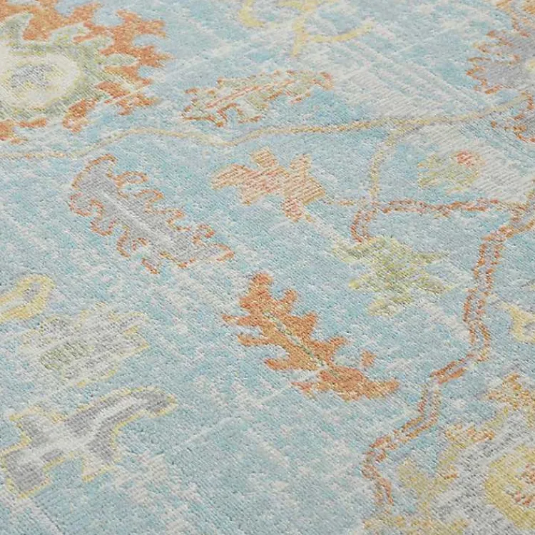 Area Rugs-Kirklands Home Bohemian Gretna Aqua Beige Accent Rug, 2x3