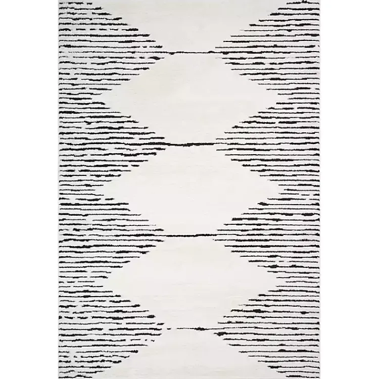 Area Rugs-Kirklands Home White Moroccan Area Rug, 5x7
