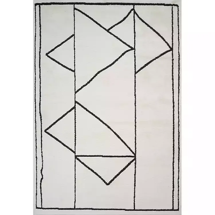 Area Rugs-Kirklands Home Ivory Moroccan Accent Rug, 2x3