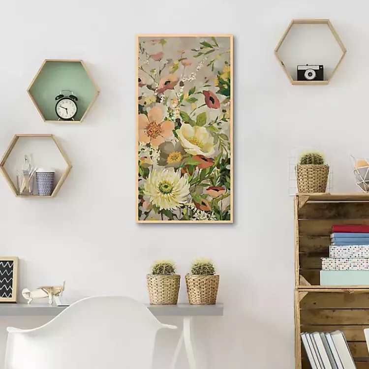 Canvas Art-Kirklands Home Flowers Framed Canvas Art Print Yellow