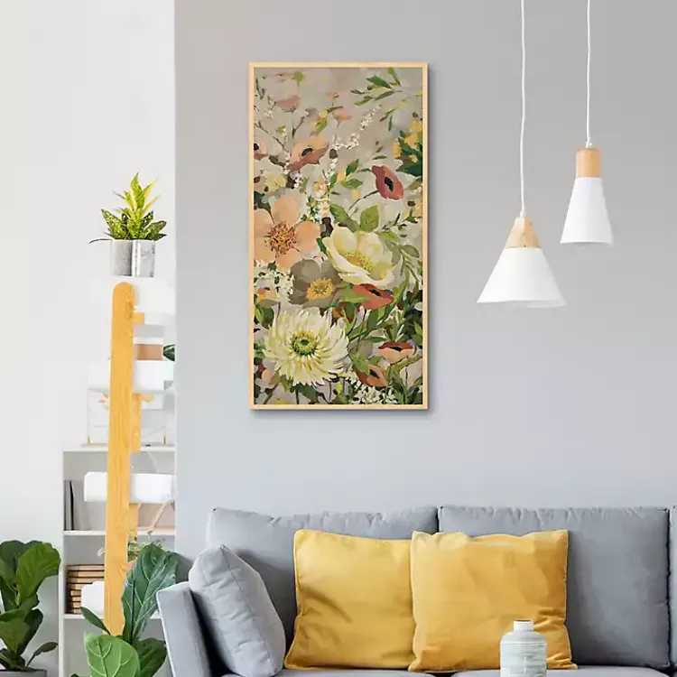 Canvas Art-Kirklands Home Flowers Framed Canvas Art Print Yellow