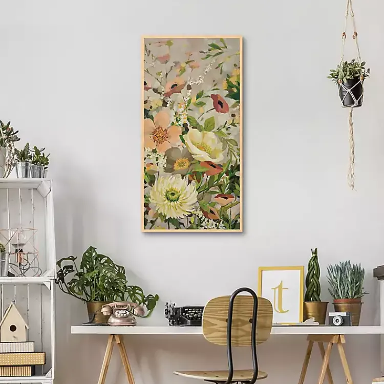 Canvas Art-Kirklands Home Flowers Framed Canvas Art Print Yellow