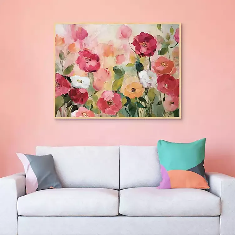 Canvas Art-Kirklands Home Extract Framed Canvas Art Print Pink