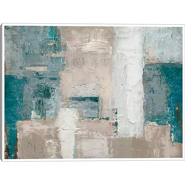 Canvas Art-Kirklands Home Cosmopolitan Blue Framed Canvas Art Print Multi