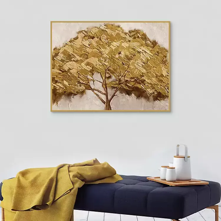 Canvas Art-Kirklands Home Majestic s Framed Canvas Art Print Gold