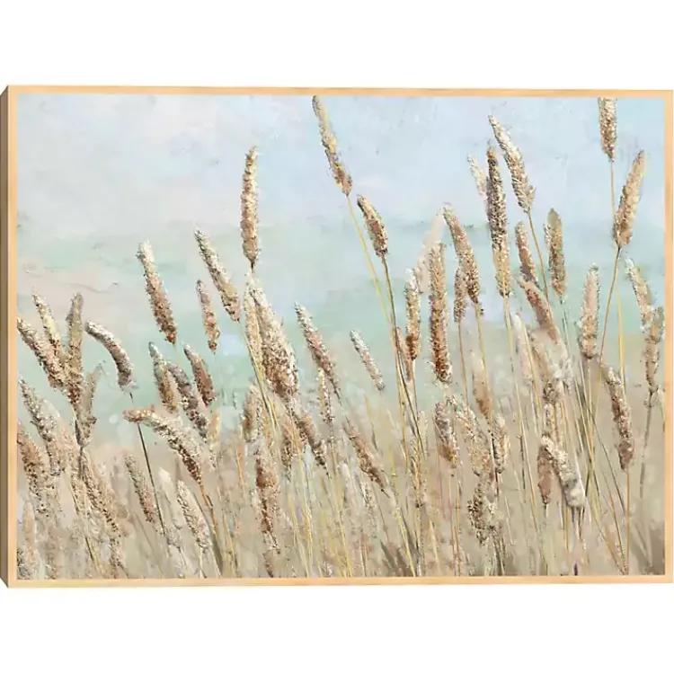 Canvas Art-Kirklands Home Wild Beach Reeds Framed Canvas Art Print Multi