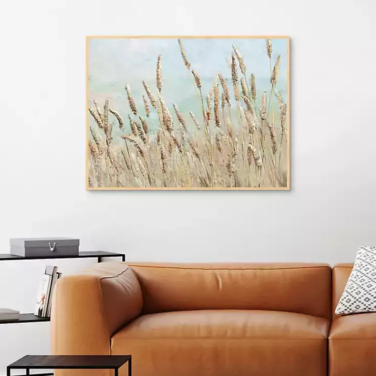 Canvas Art-Kirklands Home Wild Beach Reeds Framed Canvas Art Print Multi