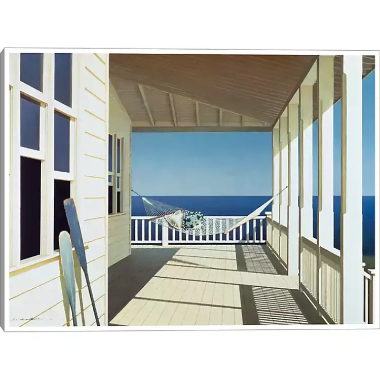 Canvas Art-Kirklands Home Porch Shadows Framed Canvas Art Print