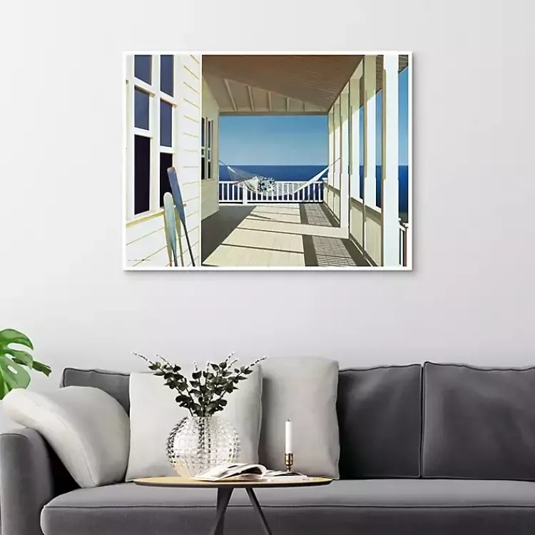 Canvas Art-Kirklands Home Porch Shadows Framed Canvas Art Print