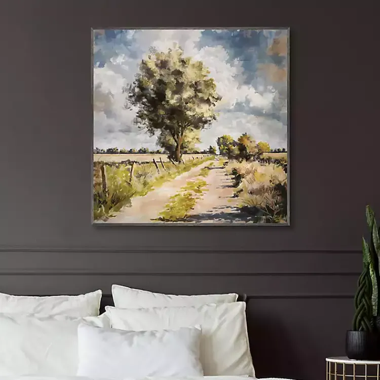 Canvas Art-Kirklands Home Along A Country Trail Framed Canvas Art Print Multi