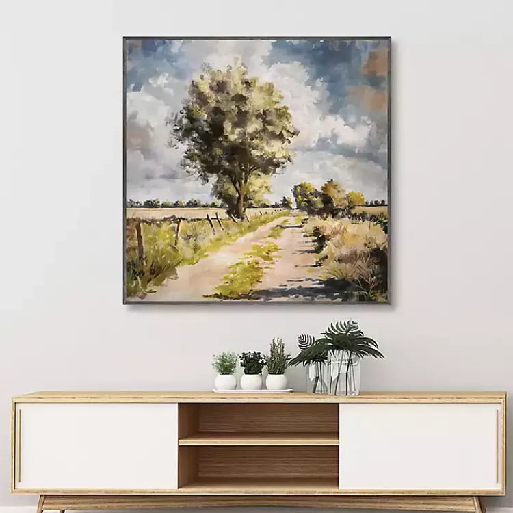 Canvas Art-Kirklands Home Along A Country Trail Framed Canvas Art Print Multi