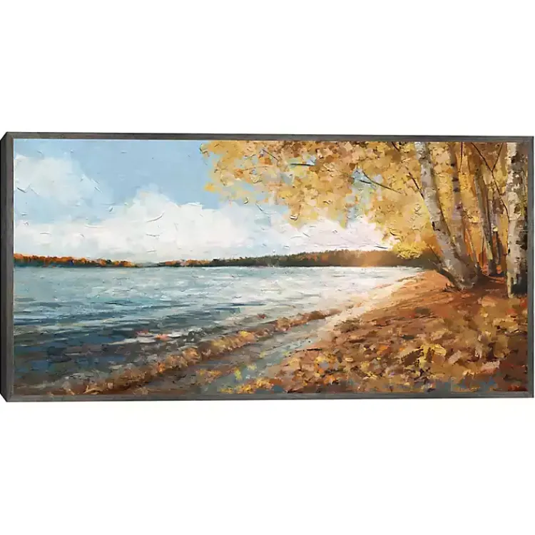 Canvas Art-Kirklands Home Lakeside Colors Framed Canvas Art Print Multi