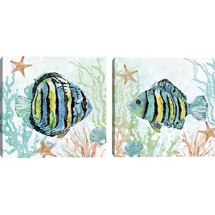 Canvas Art-Kirklands Home Colorful Swim Canvas Art Prints, Set of 2