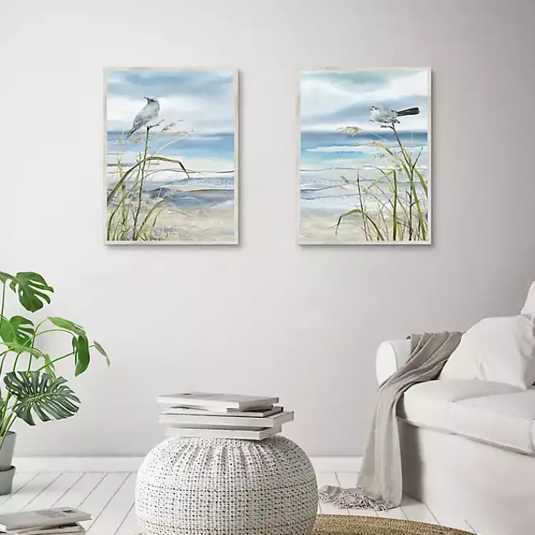 Canvas Art-Kirklands Home Seaside Rest Framed Canvas Art Prints, Set of 2 Blue