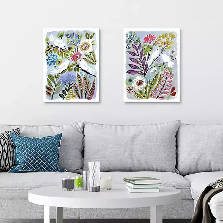 Canvas Art-Kirklands Home Bird Love Framed Canvas Art Prints, Set of 2 Multi