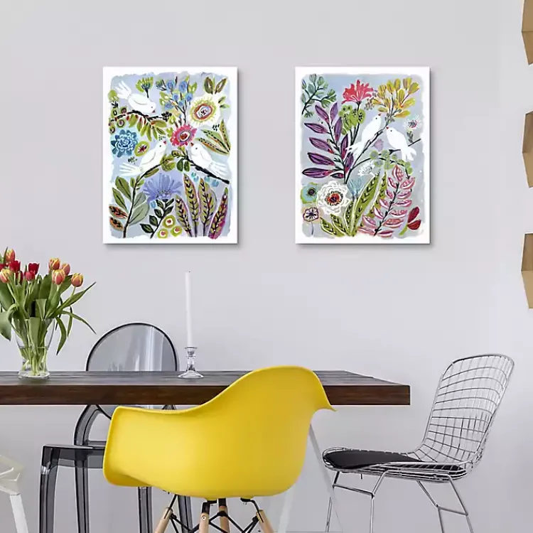 Canvas Art-Kirklands Home Bird Love Framed Canvas Art Prints, Set of 2 Multi